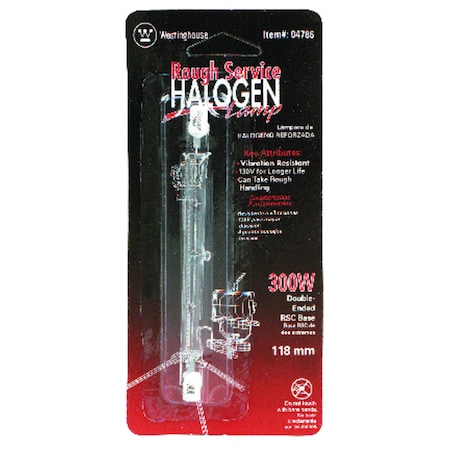 Westinghouse Westinghouse Rough Service 300 W T3 Utility Halogen Bulb 5000 lm Bright White 1 pk 04786